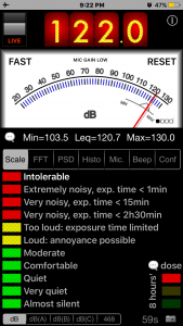 Marching Band Sound level reading